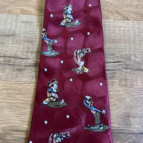 mickey unlimited mickey mouse & gang golf golfing tie necktie cartoon character - Picture 2 of 6